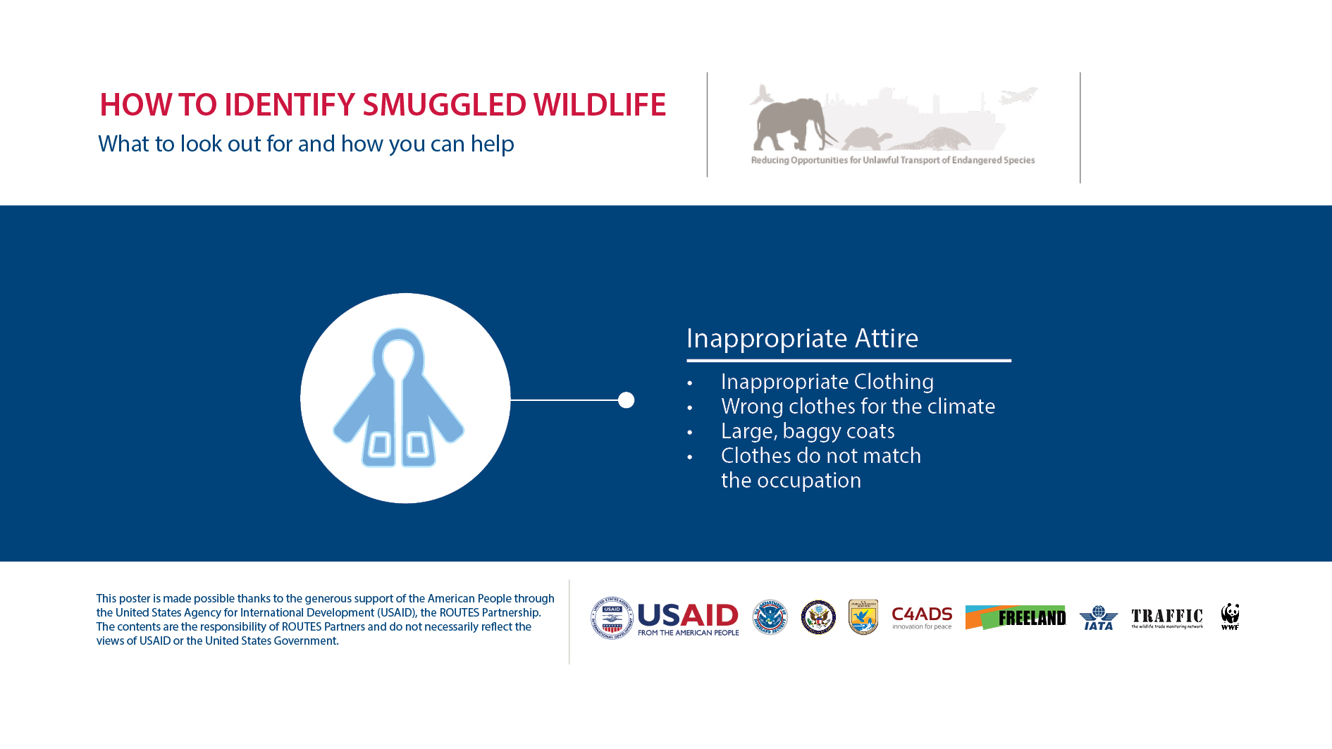 How to Identify a Wildlife Trafficker: Inappropriate Attire - Horizontal