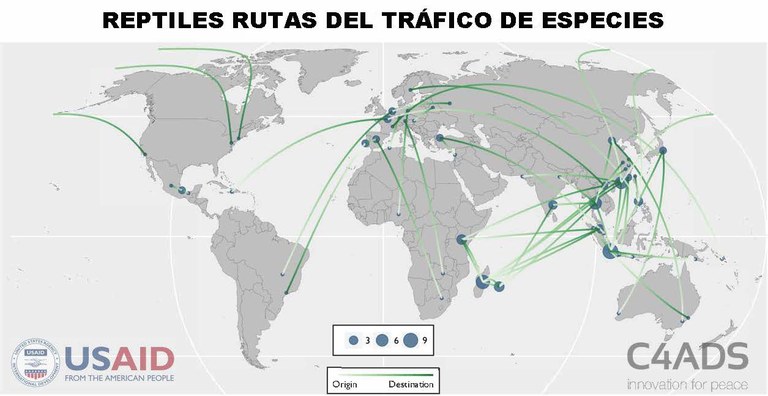 Reptiles Routes Map Spanish
